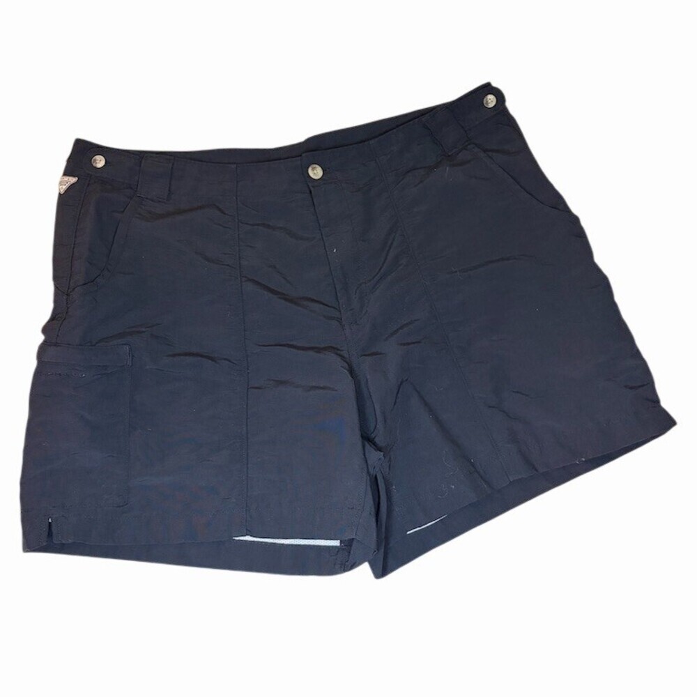 Columbia Hiking Shorts Womens Size L Black Cargo Zip Pocket Outdoor Casual